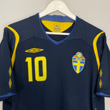 Shop 2008/09 SWEDEN IBRAHIMOVIC #9 AWAY SHIRT (L) UMBRO, classic football shirts, vintage football shirts & retro soccer jerseys at Cult Kits