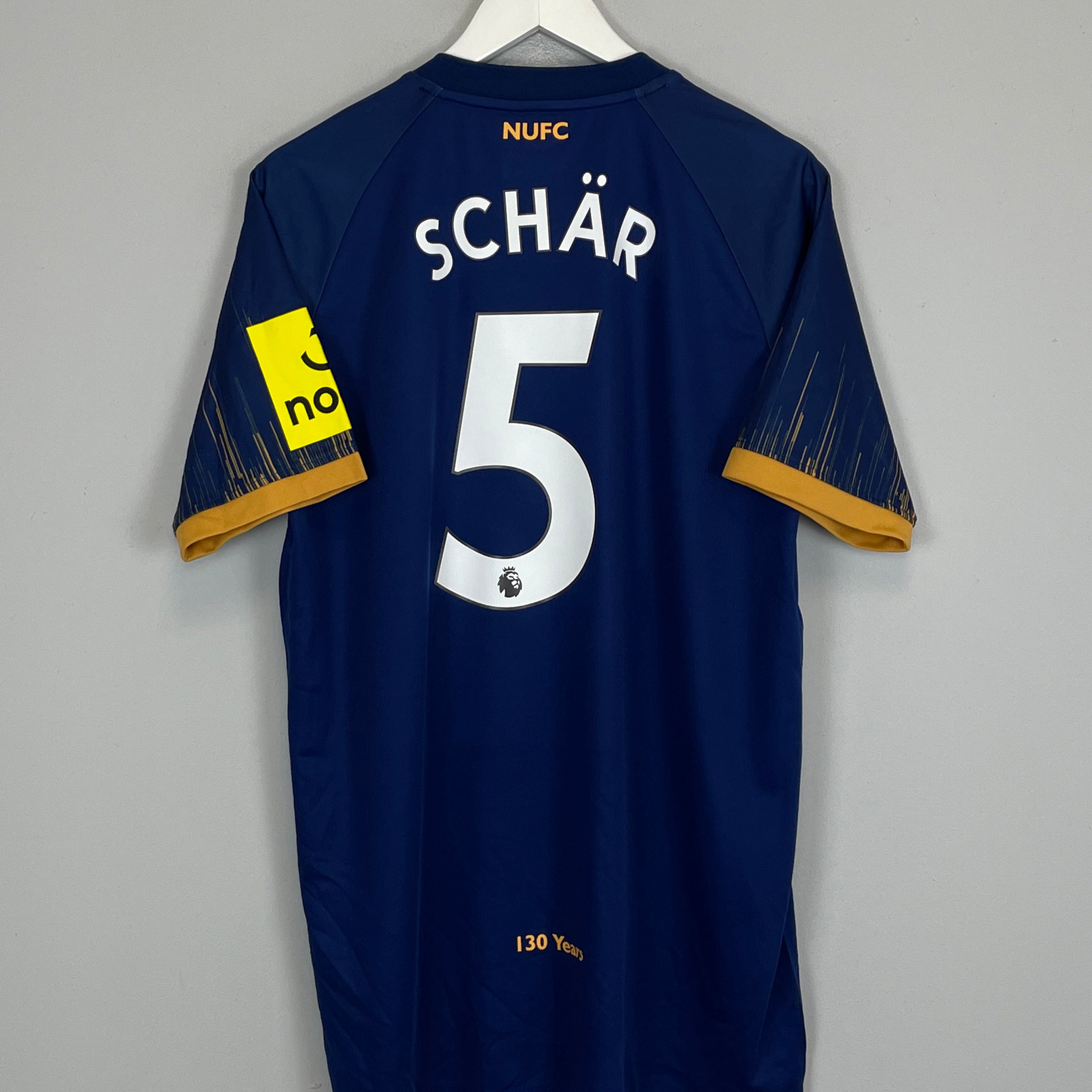 Shop 2022/23 NEWCASTLE UNITED SCHAR #5 AWAY SHIRT (XL) CASTORE, classic football shirts, vintage football shirts & retro soccer jerseys at Cult Kits