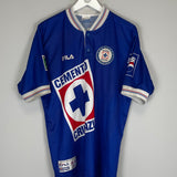 Shop 1998/99 CRUZ AZUL HOME SHIRT (L) FILA, classic football shirts, vintage football shirts & retro soccer jerseys at Cult Kits