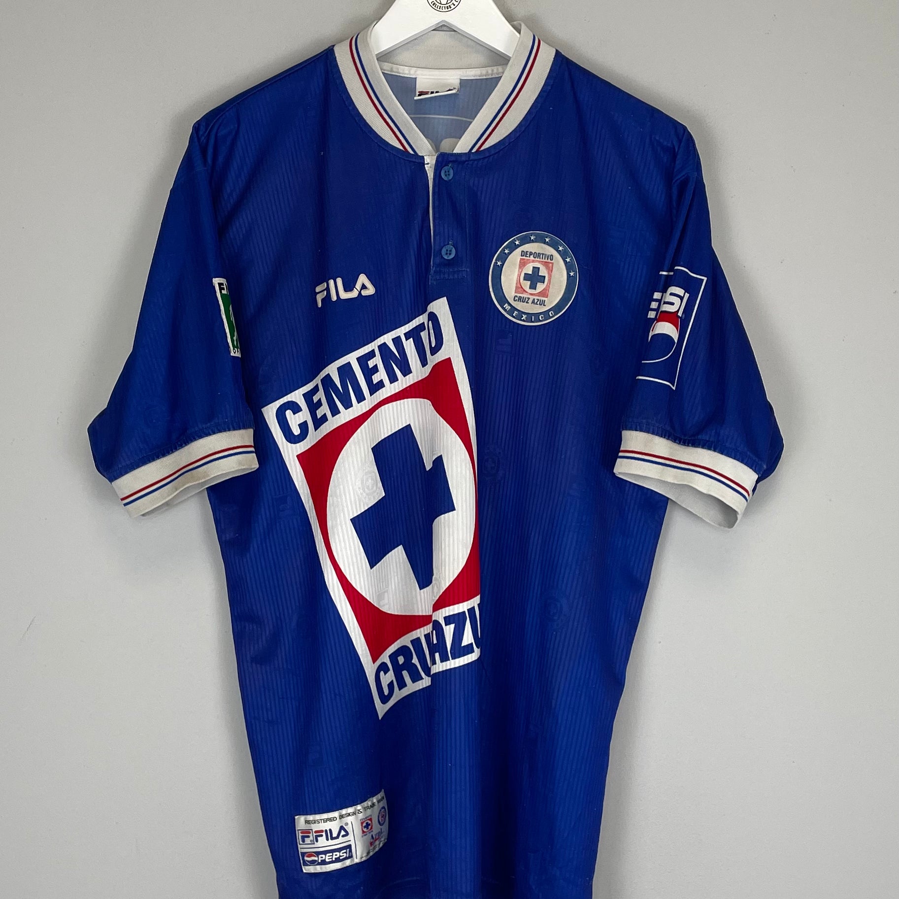 Shop 1998/99 CRUZ AZUL HOME SHIRT (L) FILA, classic football shirts, vintage football shirts & retro soccer jerseys at Cult Kits