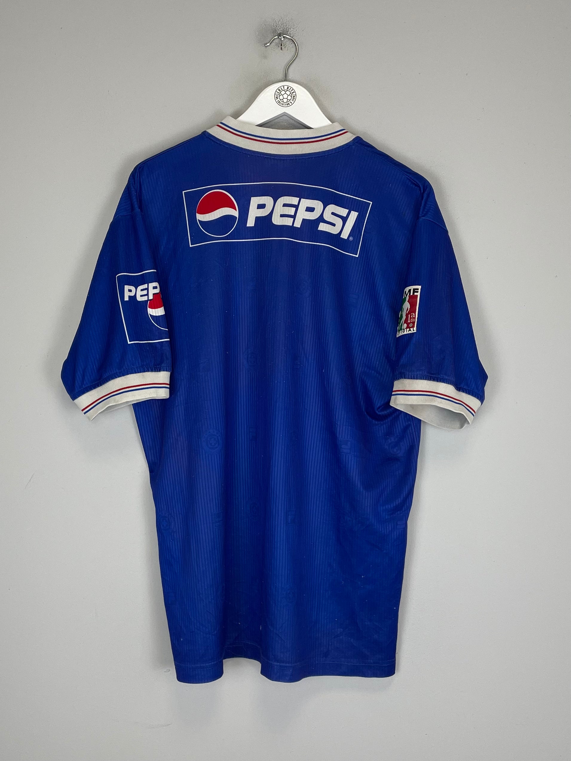 Shop 1998/99 CRUZ AZUL HOME SHIRT (L) FILA, classic football shirts, vintage football shirts & retro soccer jerseys at Cult Kits