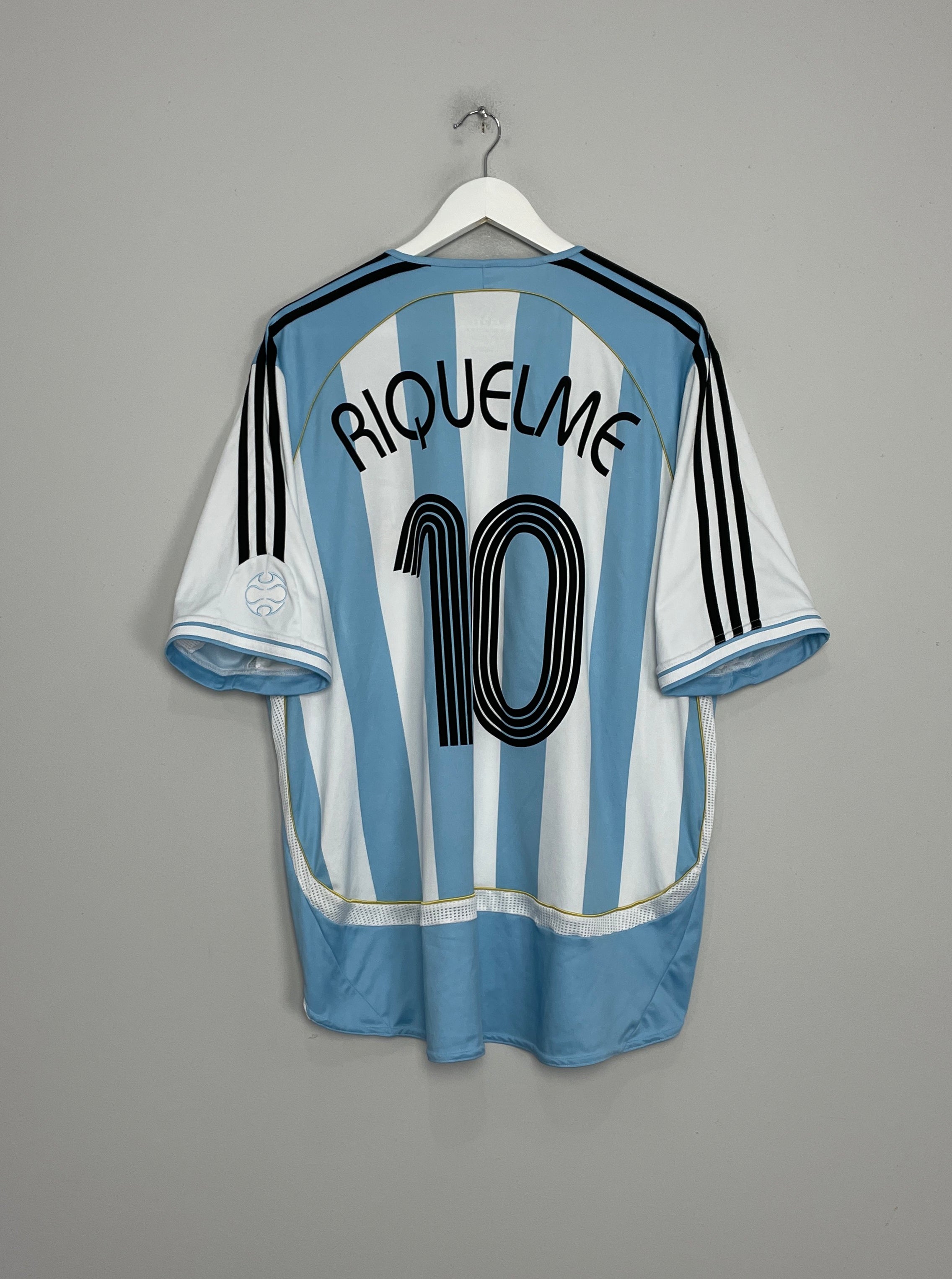 Shop 2006/08 ARGENTINA RIQUELME #10 HOME SHIRT (XL) ADIDAS, classic football shirts, vintage football shirts & retro soccer jerseys at Cult Kits