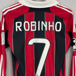 Shop 2012/13 AC MILAN ROBINHO #7 L/S C/L HOME SHIRT (S) ADIDAS, classic football shirts, vintage football shirts & retro soccer jerseys at Cult Kits