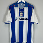 Shop 2001/02 DEPORTIVO LA CORUNA DJALMINHA #8 HOME SHIRT (M) JOMA, classic football shirts, vintage football shirts & retro soccer jerseys at Cult Kits