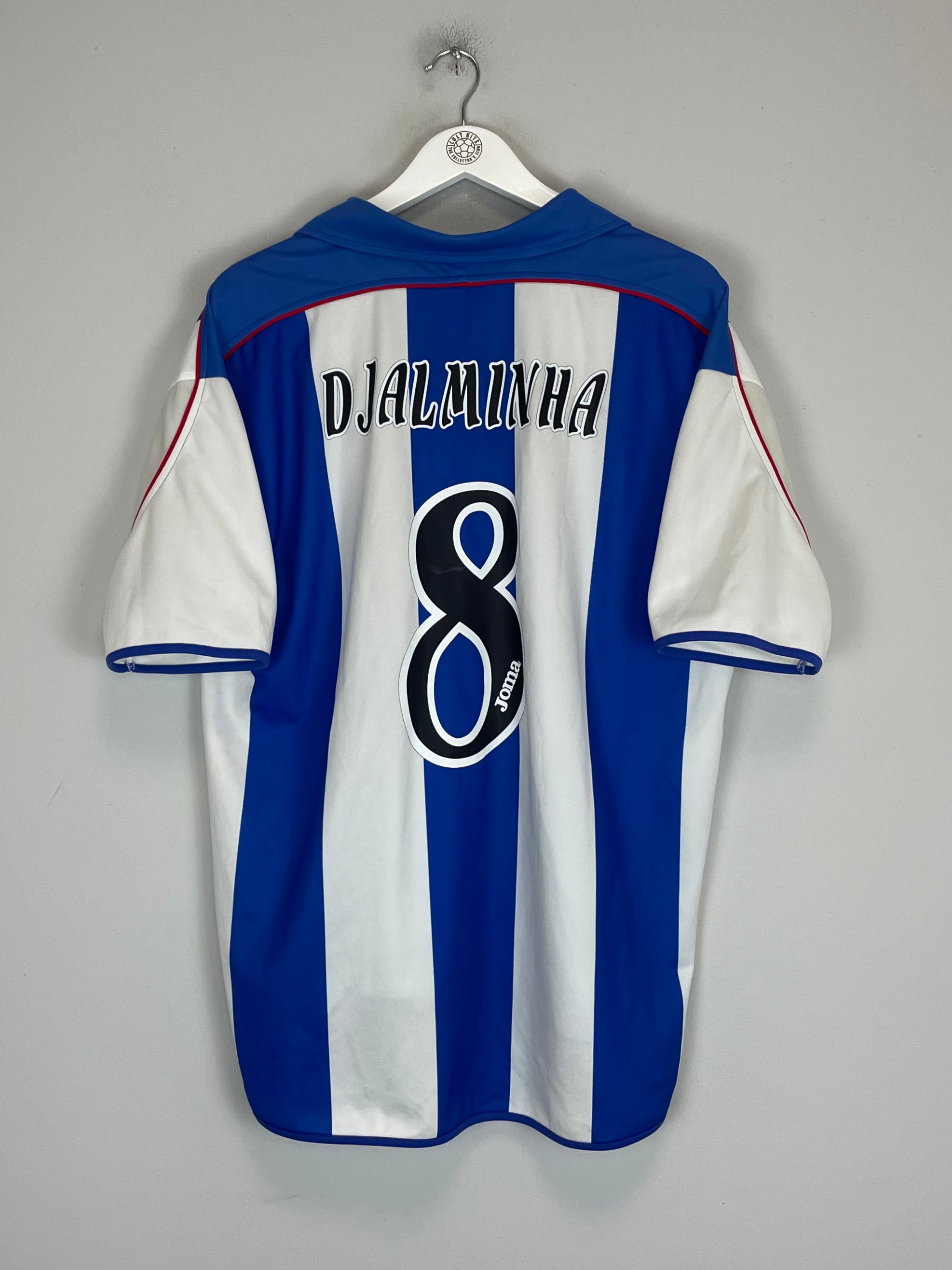 Shop 2001/02 DEPORTIVO LA CORUNA DJALMINHA #8 HOME SHIRT (M) JOMA, classic football shirts, vintage football shirts & retro soccer jerseys at Cult Kits