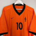 Shop 2000/02 NETHERLANDS BERGKAMP #10 HOME SHIRT (XXL) NIKE, classic football shirts, vintage football shirts & retro soccer jerseys at Cult Kits
