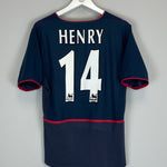 Shop 2002/04 ARSENAL HENRY #14 AWAY SHIRT (M) NIKE, classic football shirts, vintage football shirts & retro soccer jerseys at Cult Kits