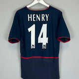 Shop 2002/04 ARSENAL HENRY #14 AWAY SHIRT (M) NIKE, classic football shirts, vintage football shirts & retro soccer jerseys at Cult Kits