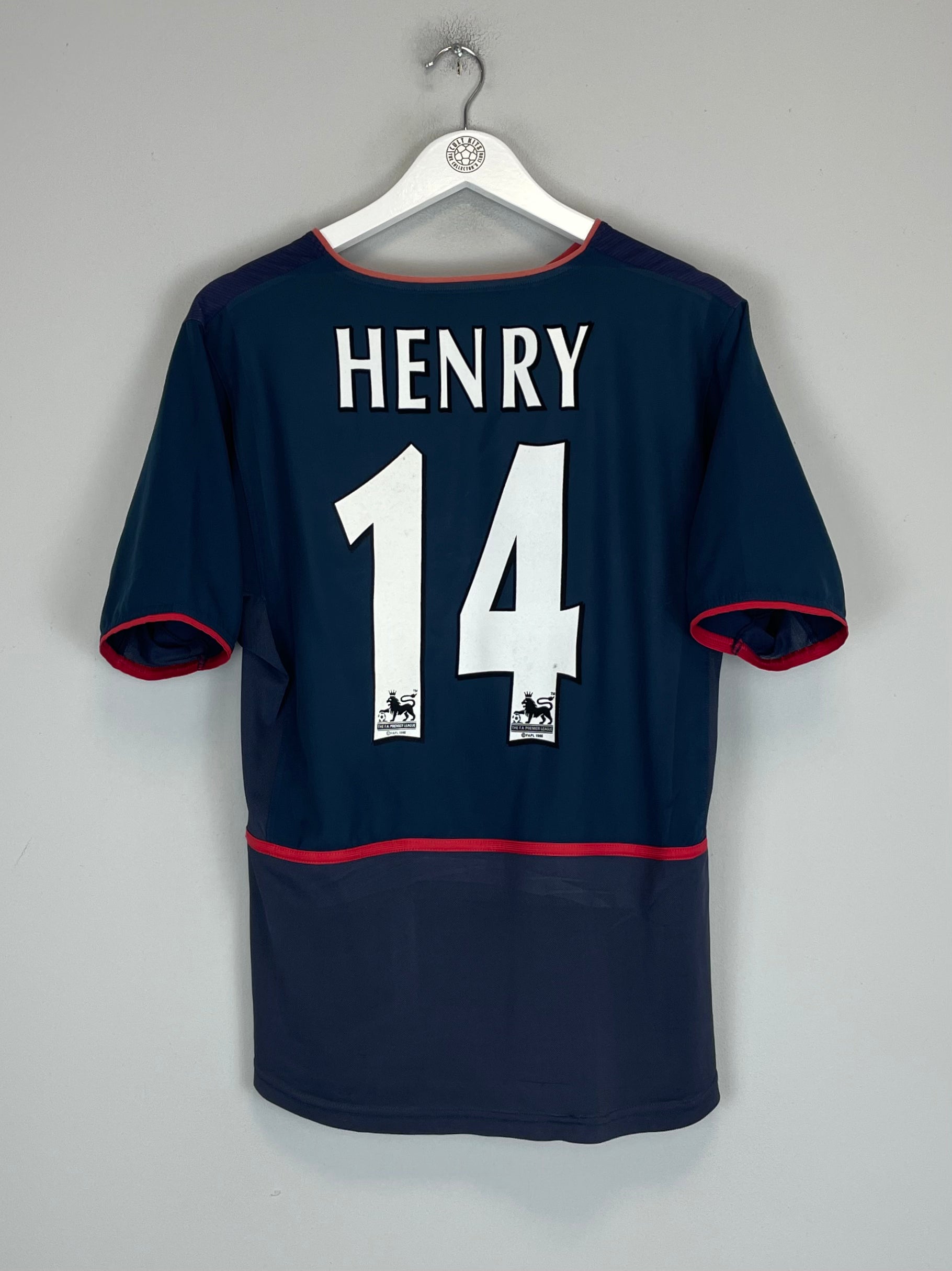 Shop 2002/04 ARSENAL HENRY #14 AWAY SHIRT (M) NIKE, classic football shirts, vintage football shirts & retro soccer jerseys at Cult Kits