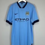 2014/15 MANCHESTER CITY SILVA #21 HOME SHIRT (XL) NIKE
