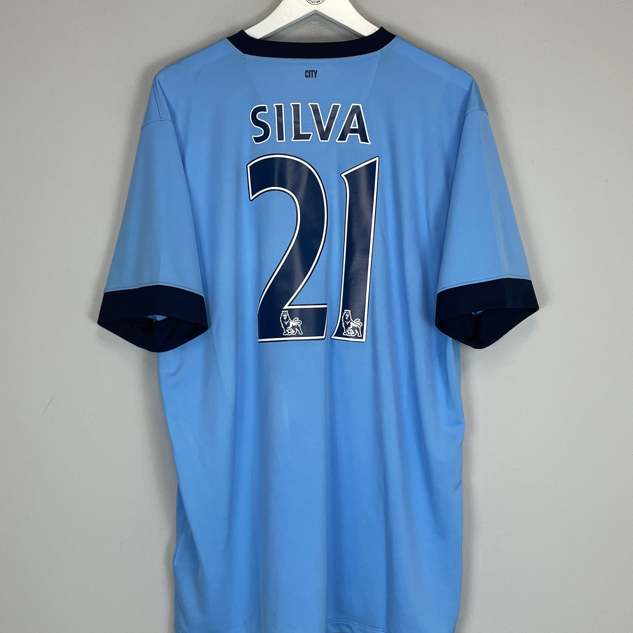 Shop 2014/15 MANCHESTER CITY SILVA #21 HOME SHIRT (XL) NIKE, classic football shirts, vintage football shirts & retro soccer jerseys at Cult Kits