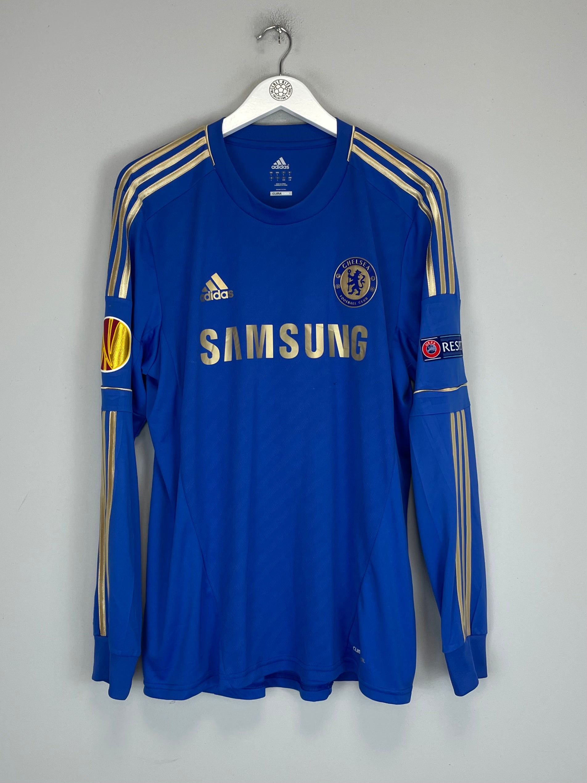 Shop 2012/13 CHELSEA HAZARD #17 E/L L/S HOME SHIRT (L) ADIDAS, classic football shirts, vintage football shirts & retro soccer jerseys at Cult Kits