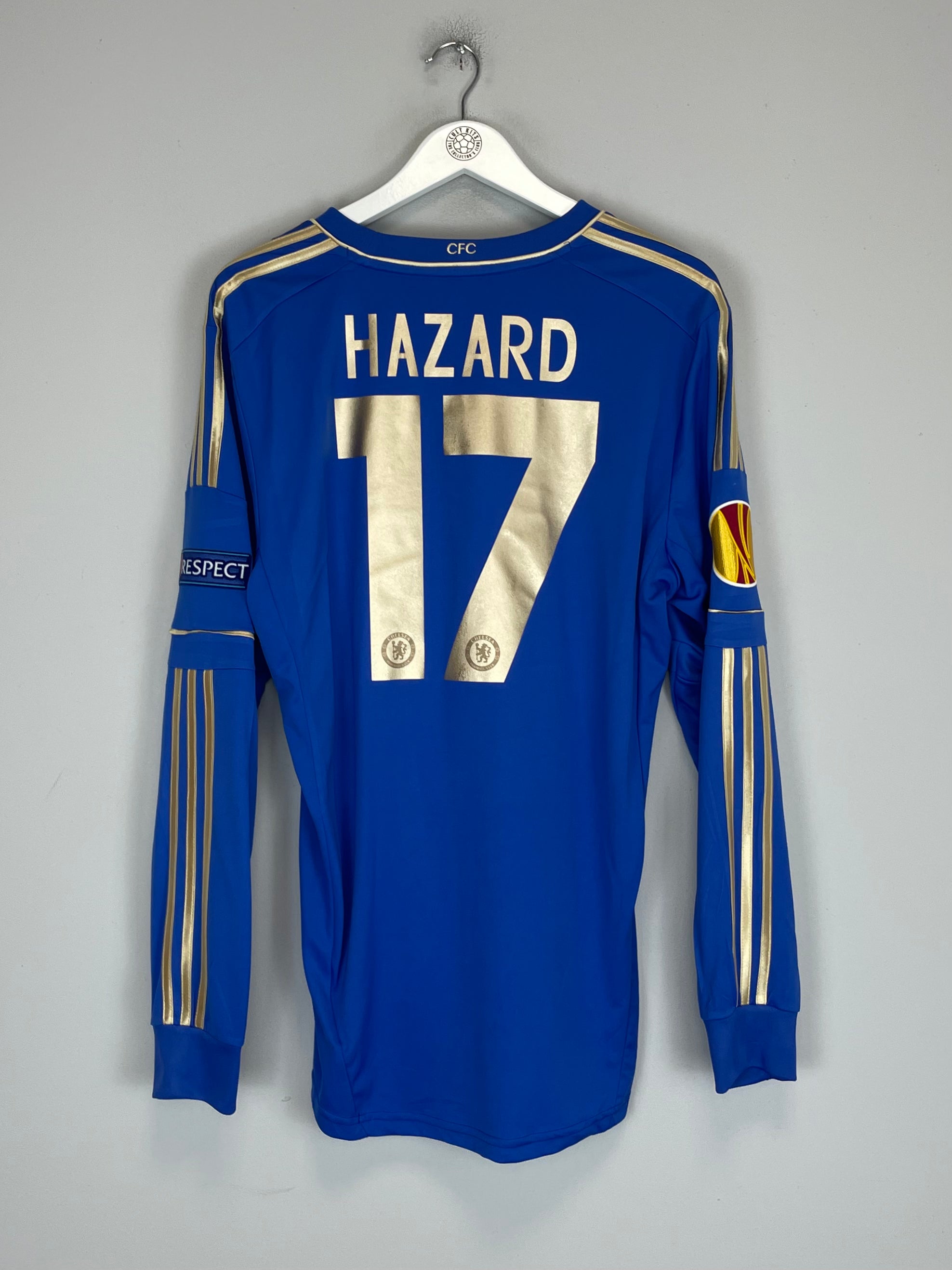 Shop 2012/13 CHELSEA HAZARD #17 E/L L/S HOME SHIRT (L) ADIDAS, classic football shirts, vintage football shirts & retro soccer jerseys at Cult Kits