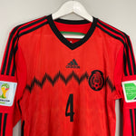 Shop 2014/15 MEXICO R.MARQUEZ #4 L/S AWAY SHIRT (M) ADIDAS, classic football shirts, vintage football shirts & retro soccer jerseys at Cult Kits