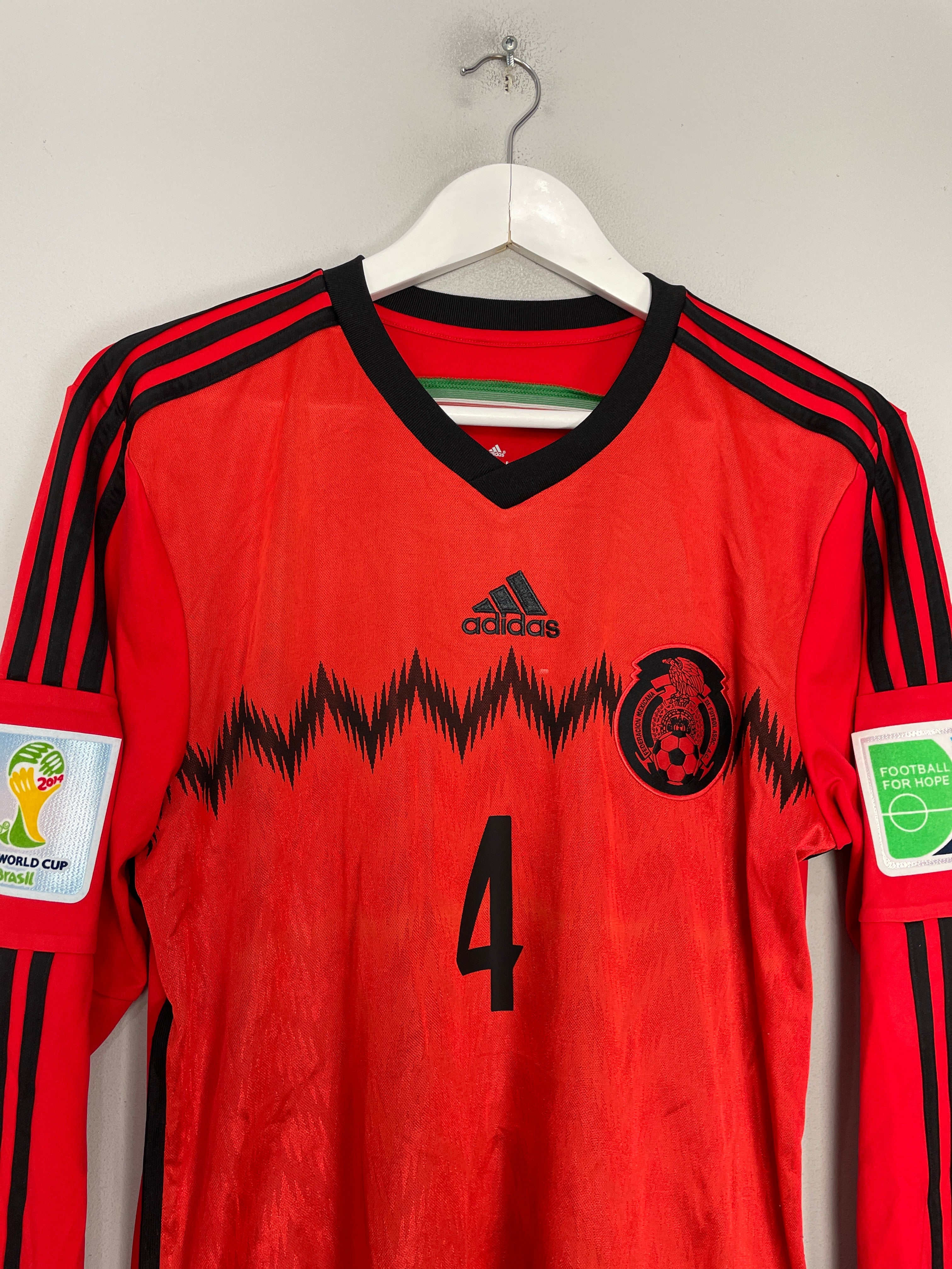 Shop 2014/15 MEXICO R.MARQUEZ #4 L/S AWAY SHIRT (M) ADIDAS, classic football shirts, vintage football shirts & retro soccer jerseys at Cult Kits