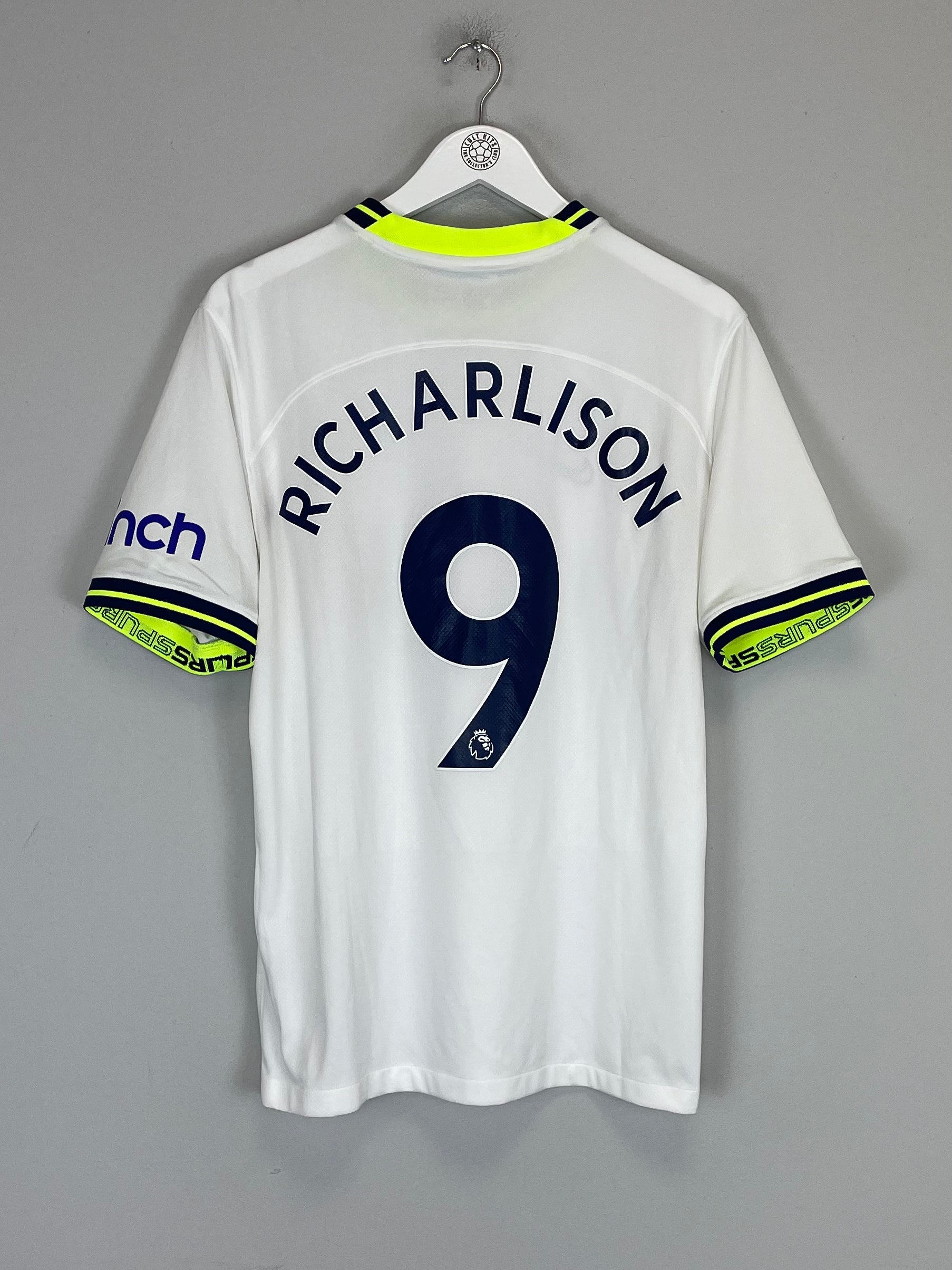 Shop 2022/23 TOTTENHAM RICHARLISON #9 HOME SHIRT (M) NIKE, classic football shirts, vintage football shirts & retro soccer jerseys at Cult Kits