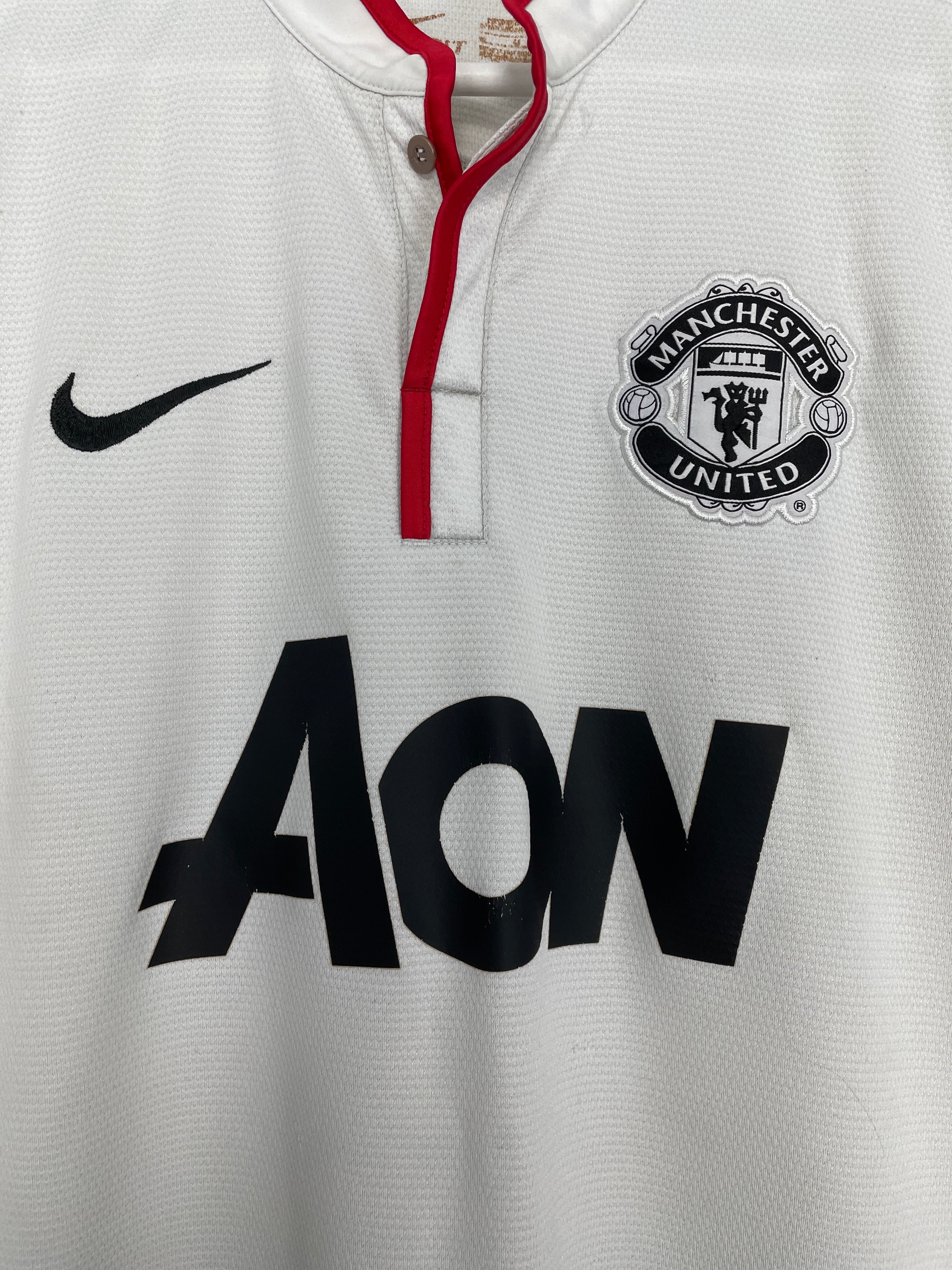 Shop 2012/14 MANCHESTER UNITED AWAY SHIRT (M) NIKE, classic football shirts, vintage football shirts & retro soccer jerseys at Cult Kits