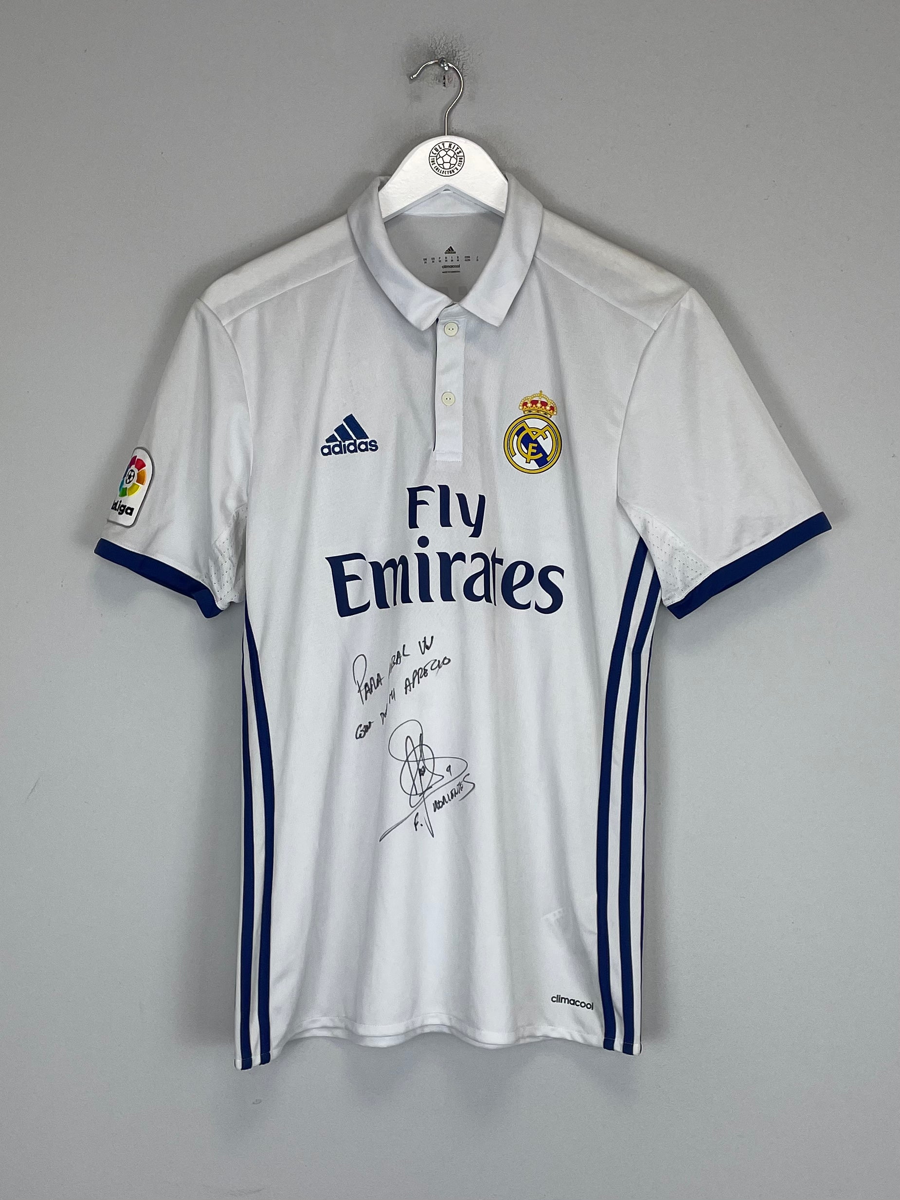 Shop 2016/17 REAL MADRID F.MORIENTES #9 *SIGNED* HOME SHIRT (M) ADIDAS, classic football shirts, vintage football shirts & retro soccer jerseys at Cult Kits