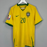 Shop 2008/10 BRAZIL CIRO #20 *SIGNED* HOME SHIRT (M) NIKE, classic football shirts, vintage football shirts & retro soccer jerseys at Cult Kits