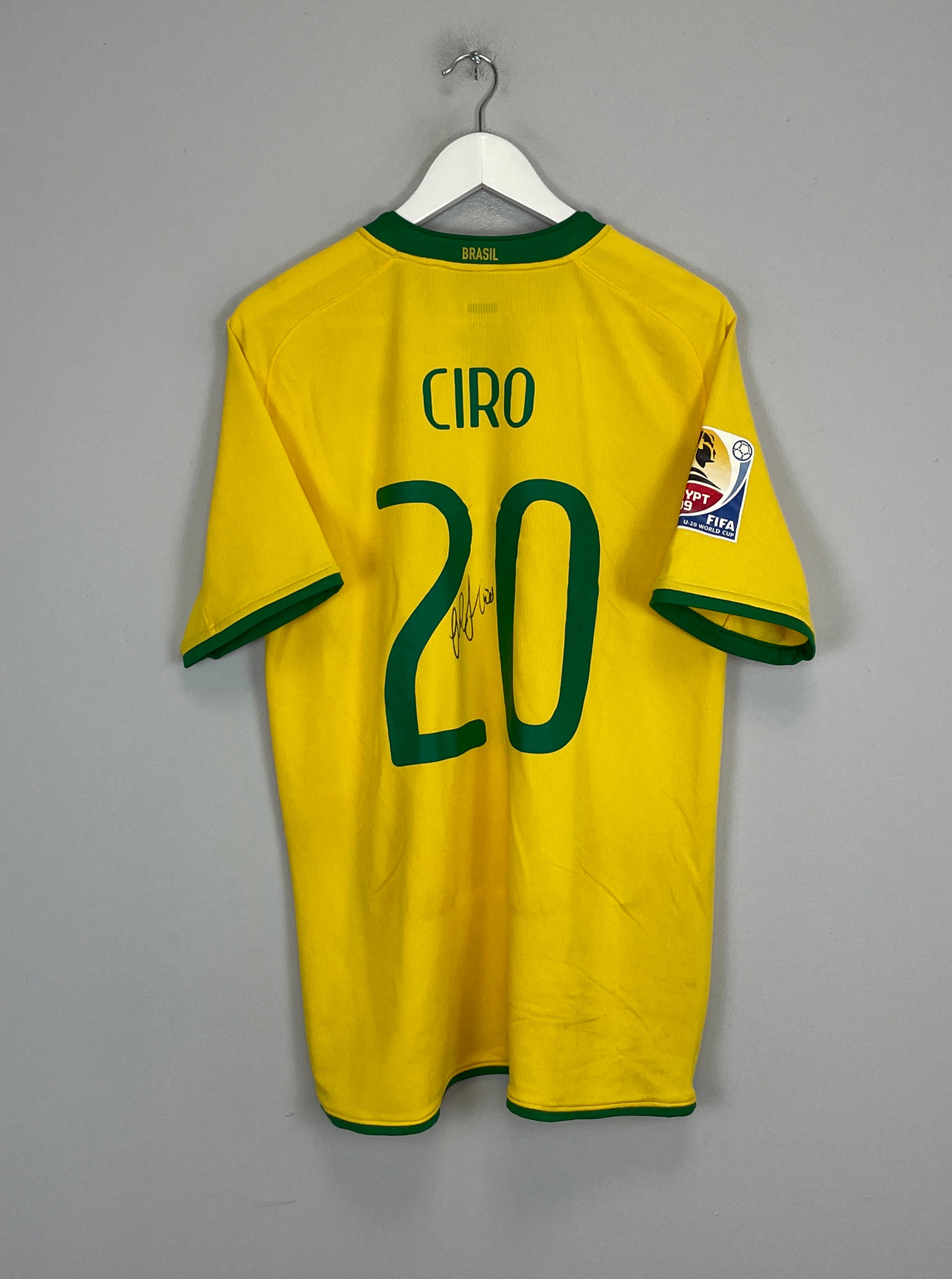 Shop 2008/10 BRAZIL CIRO #20 *SIGNED* HOME SHIRT (M) NIKE, classic football shirts, vintage football shirts & retro soccer jerseys at Cult Kits
