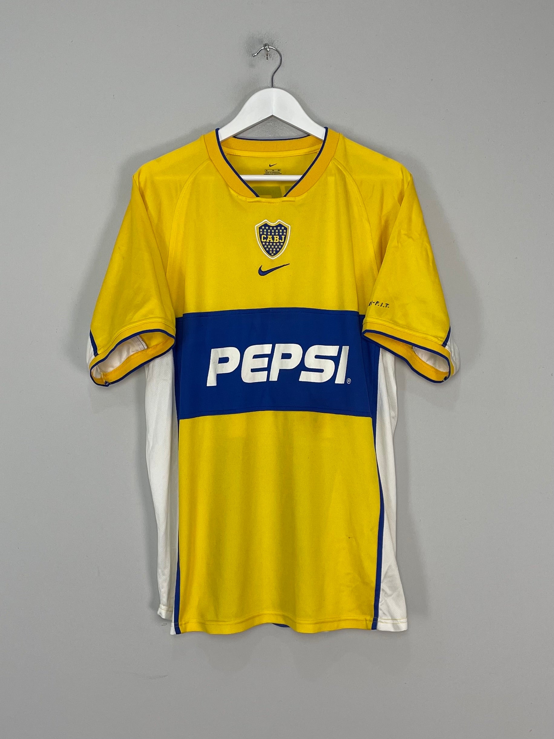 Shop 2002/03 BOCA JUNIORS AWAY SHIRT (XL) NIKE, classic football shirts, vintage football shirts & retro soccer jerseys at Cult Kits