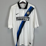 Shop 2011/12 INTER MILAN J.ZANETTI #4 AWAY SHIRT (XL) NIKE, classic football shirts, vintage football shirts & retro soccer jerseys at Cult Kits