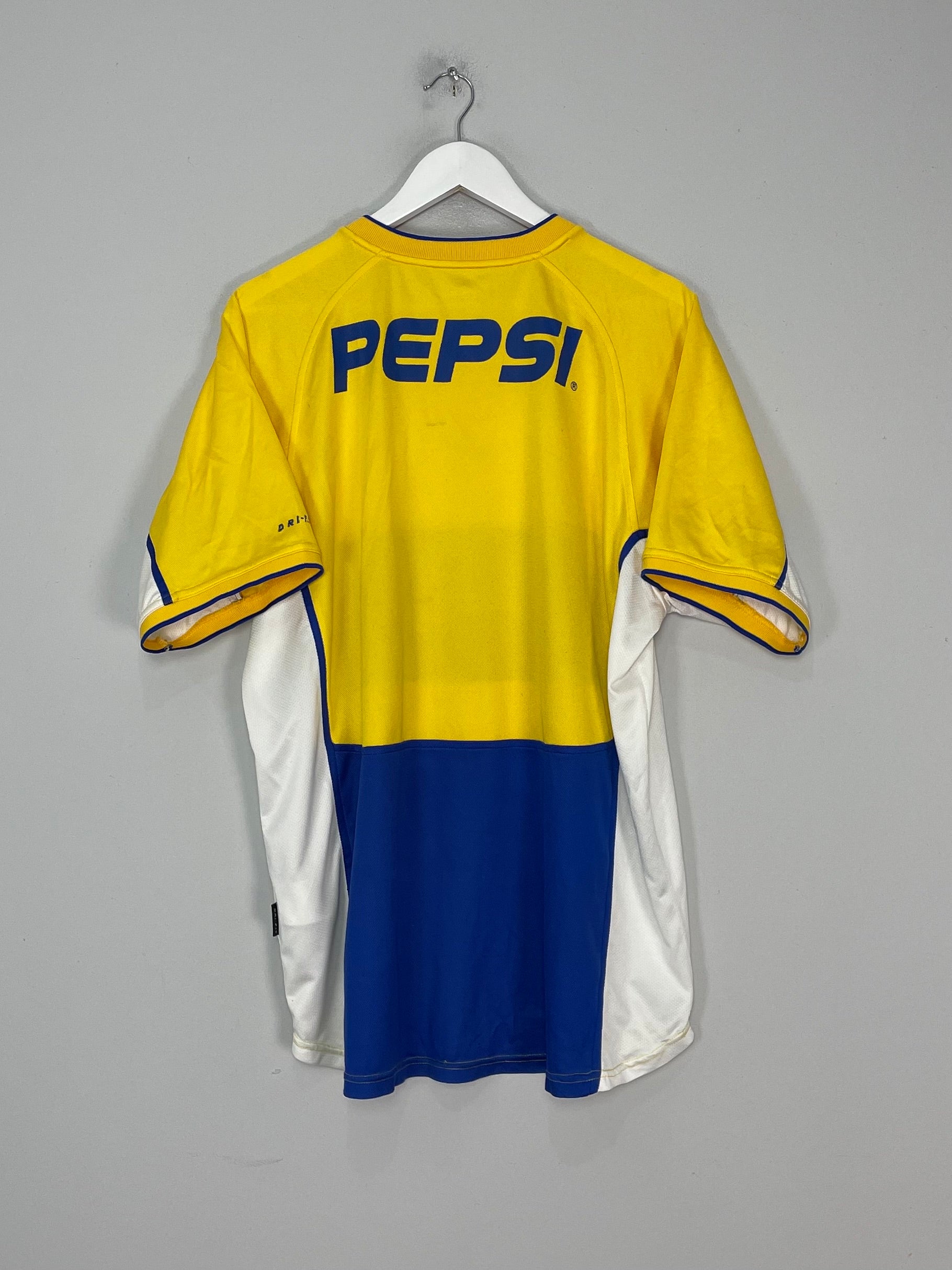 Shop 2002/03 BOCA JUNIORS AWAY SHIRT (XL) NIKE, classic football shirts, vintage football shirts & retro soccer jerseys at Cult Kits