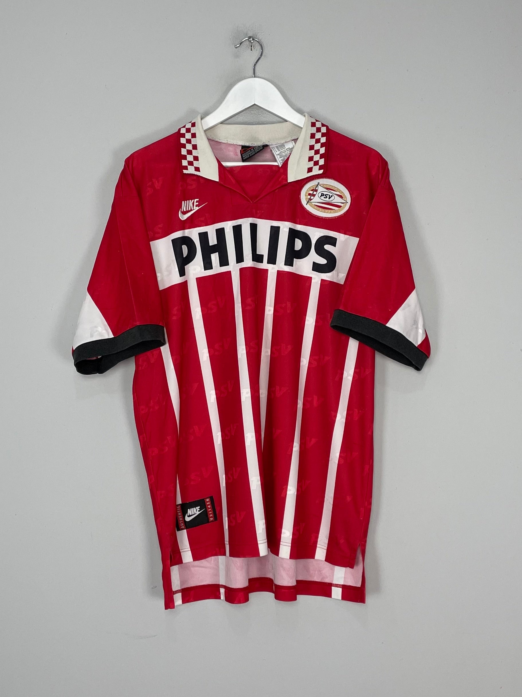 Shop 1995/96 PSV HOME SHIRT (L) NIKE, classic football shirts, vintage football shirts & retro soccer jerseys at Cult Kits