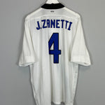 Shop 2011/12 INTER MILAN J.ZANETTI #4 AWAY SHIRT (XL) NIKE, classic football shirts, vintage football shirts & retro soccer jerseys at Cult Kits