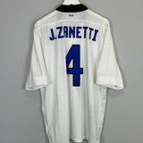 Shop 2011/12 INTER MILAN J.ZANETTI #4 AWAY SHIRT (XL) NIKE, classic football shirts, vintage football shirts & retro soccer jerseys at Cult Kits