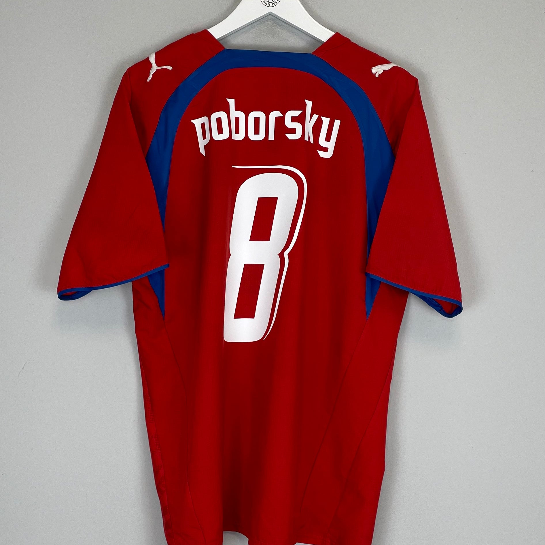Shop 2006/08 CZECH REPUBLIC POBORSKY #8 HOME SHIRT (L) PUMA, classic football shirts, vintage football shirts & retro soccer jerseys at Cult Kits