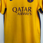 Shop 2015/16 BARCELONA MESSI #10 AWAY SHIRT (M) NIKE, classic football shirts, vintage football shirts & retro soccer jerseys at Cult Kits