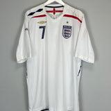 2007/09 ENGLAND BECKHAM #7 HOME SHIRT (XXL) UMBRO