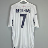 2007/09 ENGLAND BECKHAM #7 HOME SHIRT (XXL) UMBRO