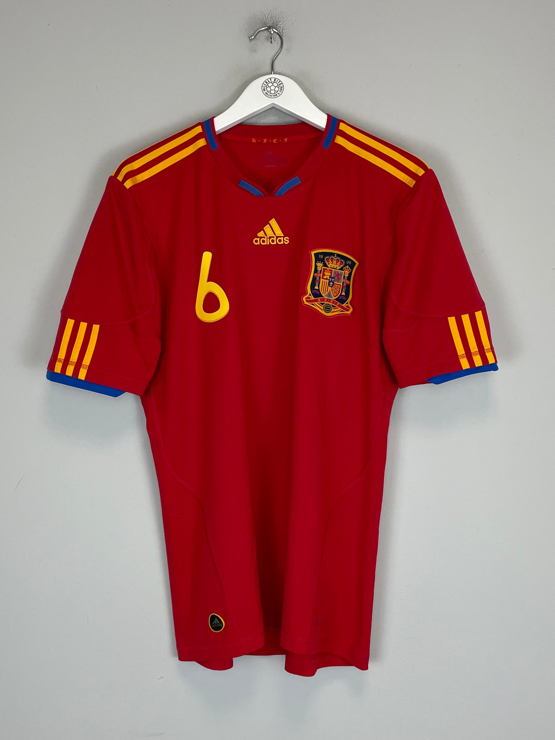 Shop 2009/10 SPAIN A.INIESTA #6 HOME SHIRT (L) ADIDAS, classic football shirts, vintage football shirts & retro soccer jerseys at Cult Kits
