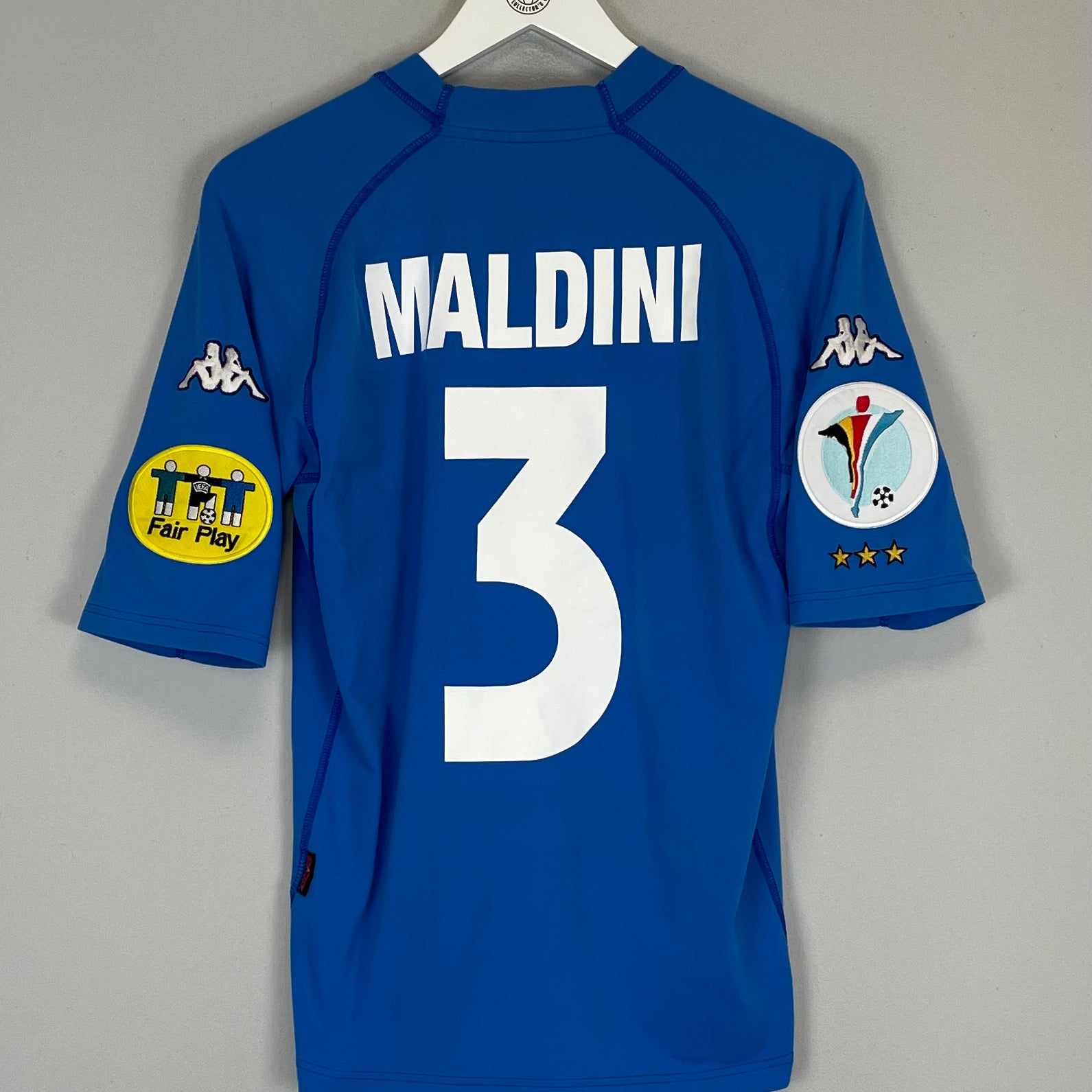 Shop 2000/01 ITALY MALDINI #3 HOME SHIRT (M) KAPPA, classic football shirts, vintage football shirts & retro soccer jerseys at Cult Kits