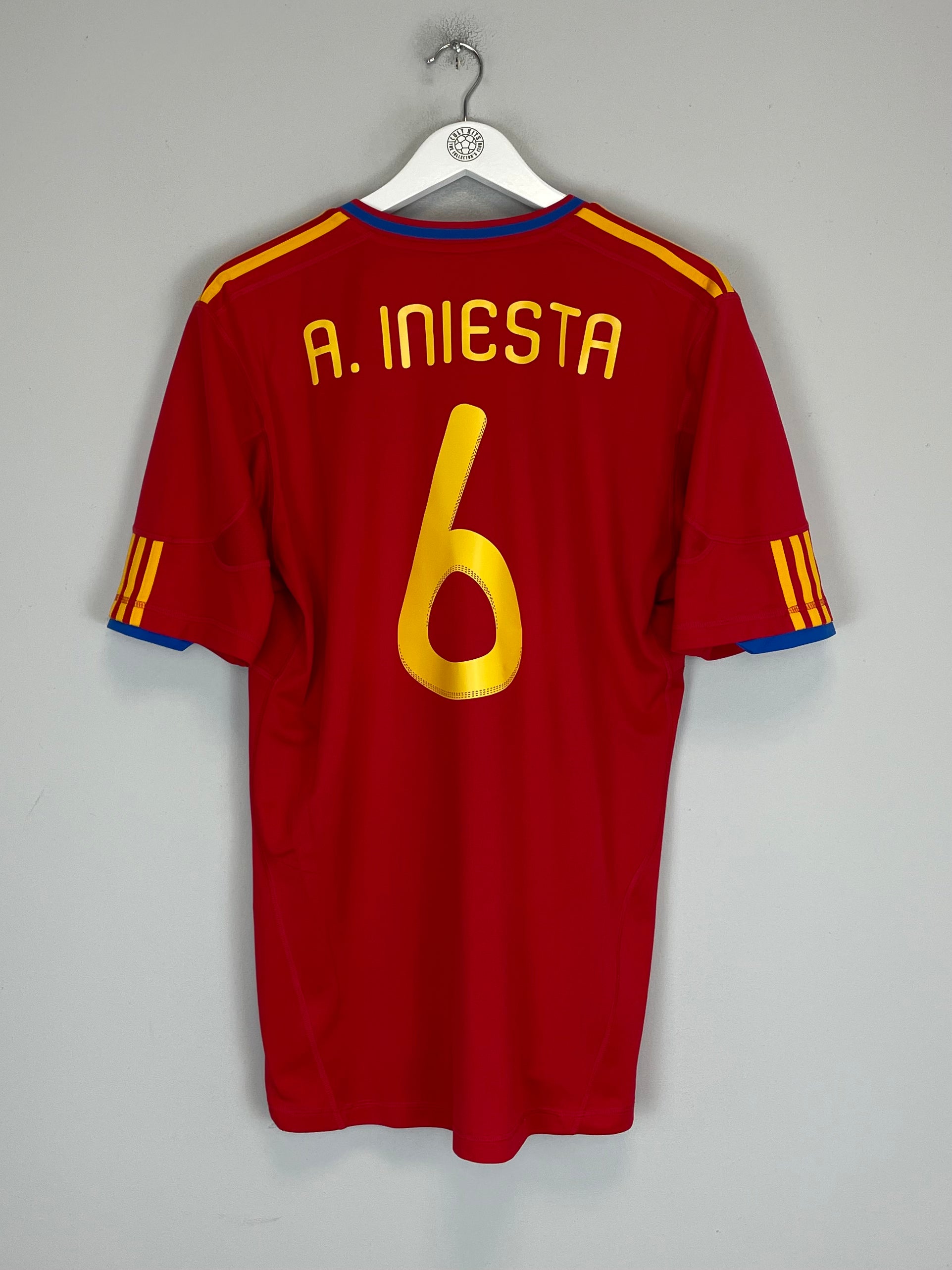 Shop 2009/10 SPAIN A.INIESTA #6 HOME SHIRT (L) ADIDAS, classic football shirts, vintage football shirts & retro soccer jerseys at Cult Kits