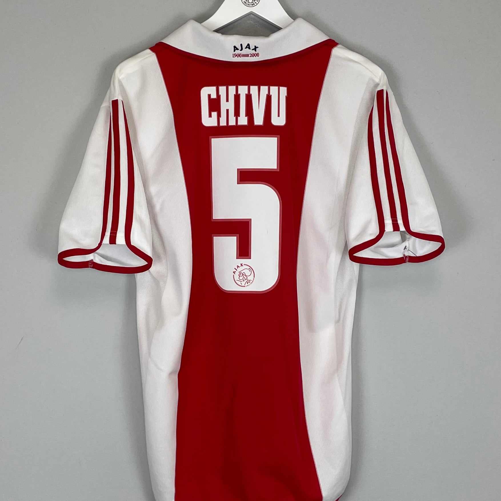 Shop 2000/01 AJAX CHIVU #5 HOME SHIRT (M) ADIDAS, classic football shirts, vintage football shirts & retro soccer jerseys at Cult Kits