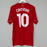Shop 2015/16 LIVERPOOL COUTINHO #10 HOME SHIRT (L) NEW BALANCE, classic football shirts, vintage football shirts & retro soccer jerseys at Cult Kits