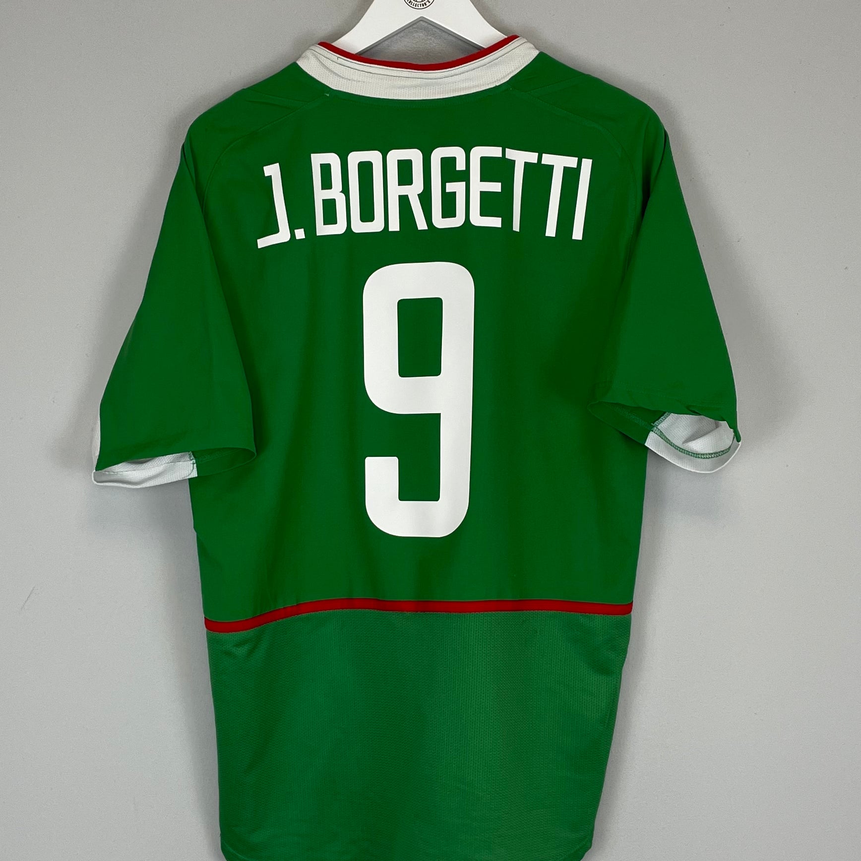 Shop 2003/04 MEXICO BORGETTI #9 HOME SHIRT (L) NIKE, classic football shirts, vintage football shirts & retro soccer jerseys at Cult Kits