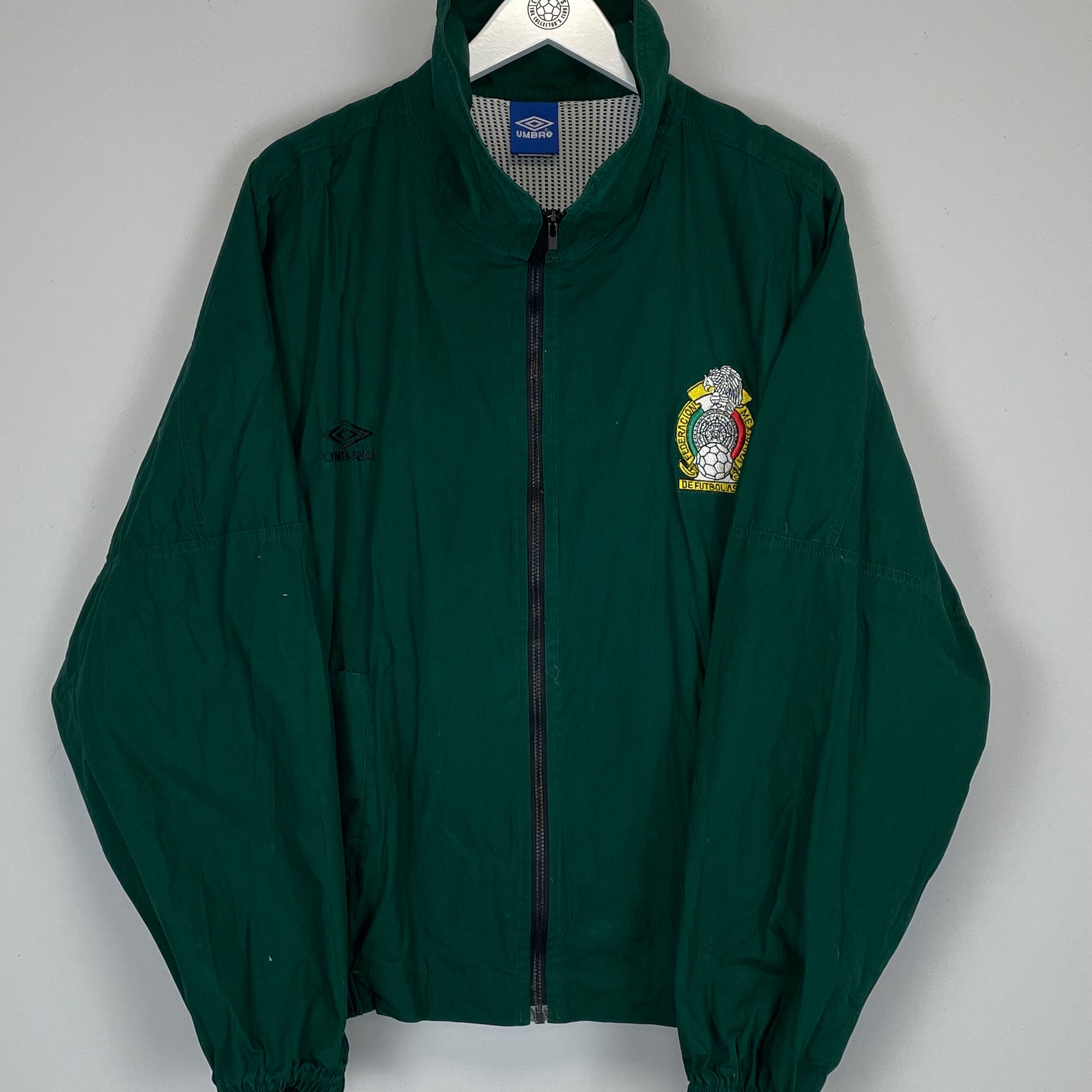 Shop 1994 MEXICO TRACK JACKET (XL) UMBRO, classic football shirts, vintage football shirts & retro soccer jerseys at Cult Kits