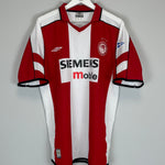 Shop 2003/04 OLYMPIACOS DJORDEVIC #11 HOME SHIRT (XL) UMBRO, classic football shirts, vintage football shirts & retro soccer jerseys at Cult Kits