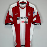 Shop 2003/04 OLYMPIACOS DJORDEVIC #11 HOME SHIRT (XL) UMBRO, classic football shirts, vintage football shirts & retro soccer jerseys at Cult Kits