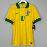 Shop 2013/14 BRAZIL RONALDINHO #10 *BNWT* HOME SHIRT (XL) NIKE, classic football shirts, vintage football shirts & retro soccer jerseys at Cult Kits