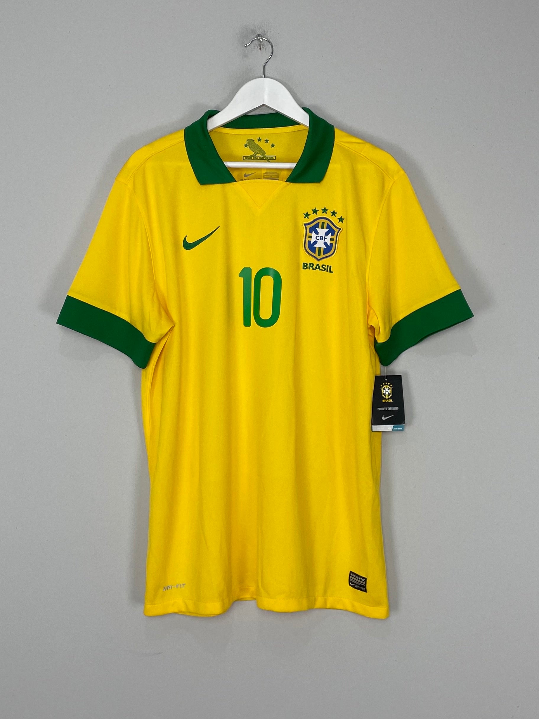 Shop 2013/14 BRAZIL RONALDINHO #10 *BNWT* HOME SHIRT (XL) NIKE, classic football shirts, vintage football shirts & retro soccer jerseys at Cult Kits