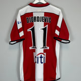 Shop 2003/04 OLYMPIACOS DJORDEVIC #11 HOME SHIRT (XL) UMBRO, classic football shirts, vintage football shirts & retro soccer jerseys at Cult Kits