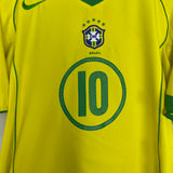 2004/06 BRAZIL RONALDINHO #10 HOME SHIRT (L) NIKE