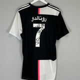 2019/20 JUVENTUS RONALDO #7 'ARABIC' HOME SHIRT (XL) ADIDAS