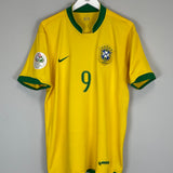 2006/08 BRAZIL RONALDO #9 HOME SHIRT (XL) NIKE