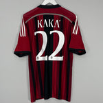 Shop 2014/15 AC MILAN KAKA #22 HOME SHIRT (L) ADIDAS, classic football shirts, vintage football shirts & retro soccer jerseys at Cult Kits